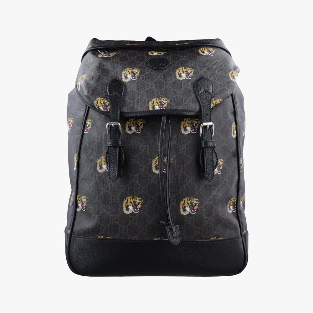 Gucci Interlocking GG Supreme Canvas Leather Black